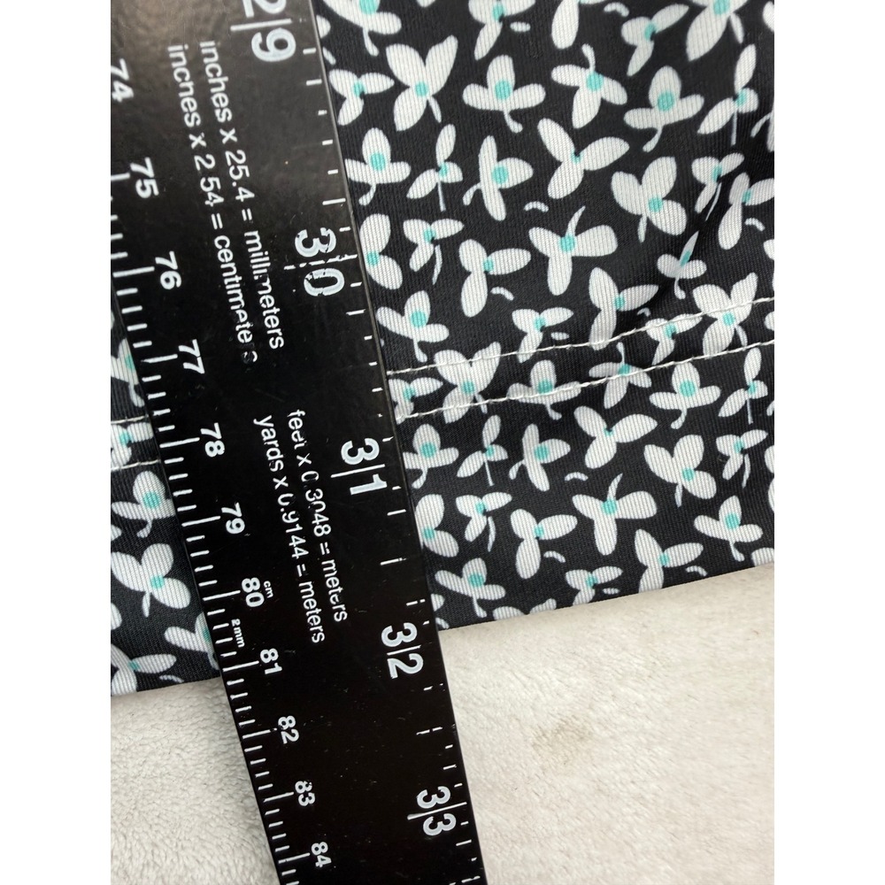 Footjoy Mens Golf Polo Shirt XL Black White Floral Print Stoney Creek Golf Club - Picture 8 of 9